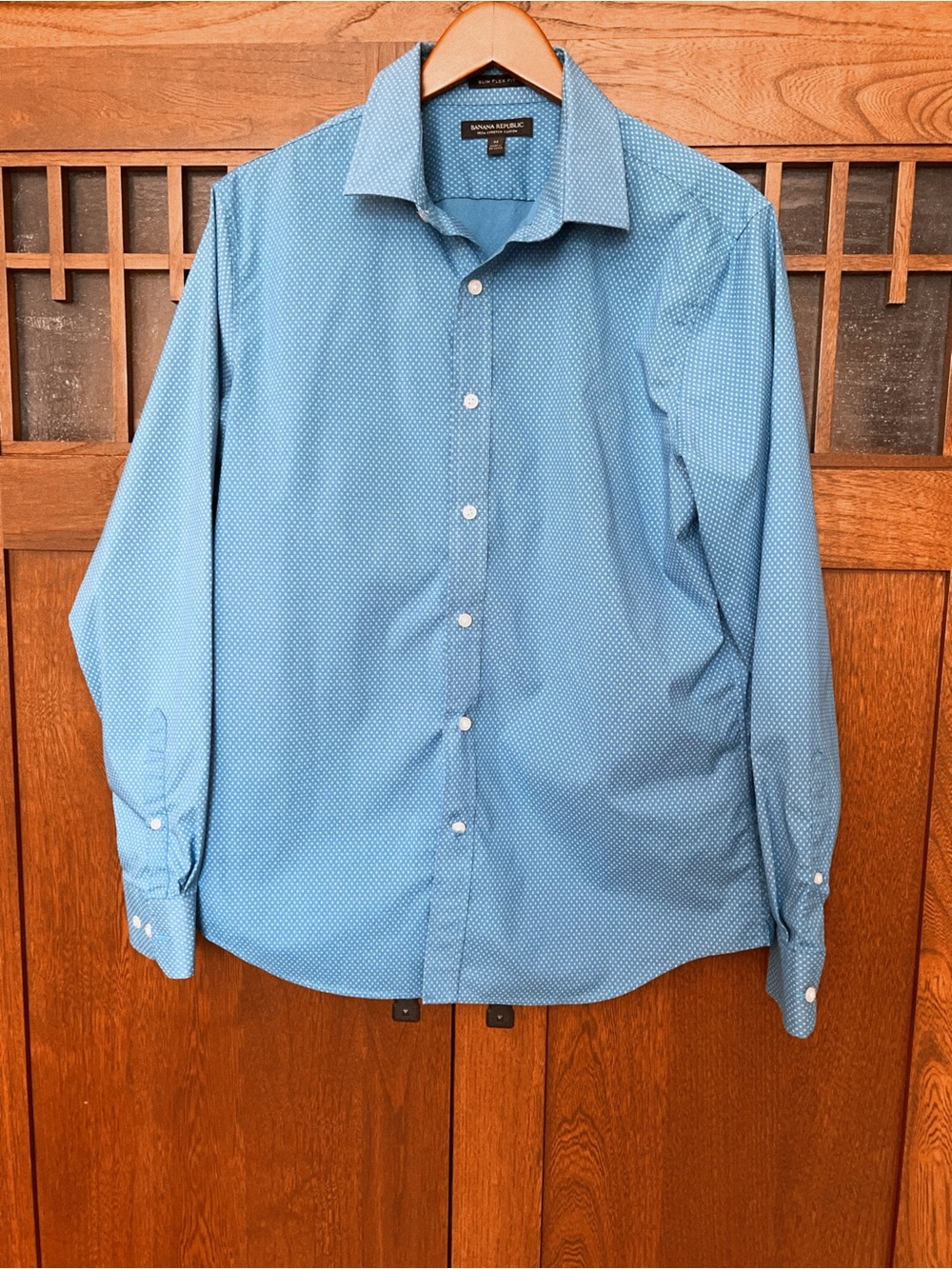 Banana Republic Light Blue Microdot Dress Shirt